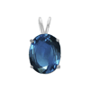 2 Carat Oval Blue Sapphire Pendant