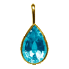 Swiss Blue Topaz Pendant in Gold Plated Sterling Silver