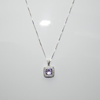 Amethyst Pendant with Chain in Sterling Silver
