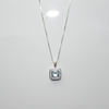 Swiss Blue Topaz Pendant with Chain in Sterling Silver