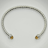 Golden Citrine Bullet Bracelet in Sterling Silver