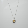 Golden Citrine Pendant with Chain in Sterling Silver