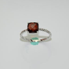 Garnet Ring in Sterling Silver