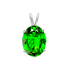 1 Carat Oval Chrome Diopside Pendant