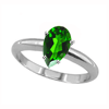 1 Carat Pear Chrome Diopside Ring