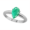 1 Carat Pear Emerald Ring