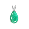 1 Carat Pear Emerald Pendant