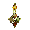 Multi Color Gem Pendant in Gold Plated Sterling Silver