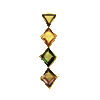 Multi Color Gem Pendant in Gold Plated Sterling Silver