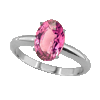 1 Carat Oval Pink Sapphire Ring