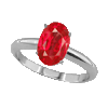 2 Carat Oval Ruby Ring