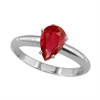 3 Carat Pear Ruby Ring