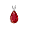 2 Carat Pear Ruby Pendant