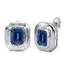 Emerald Cut Topaz Earrings in Sterling Silver Emerald Cut Topaz Earrings in Sterling Silver