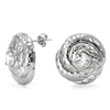 Round Topaz Earrings in Sterling Silver