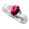 1.50 Carat Crimred Topaz Ring in Sterling Silver