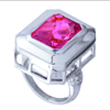 9 Carats Pink Topaz Ring In Sterling Silver