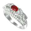 Orange Padparadscha Ring in Sterling Silver Orange Padparadscha Ring in Sterling Silver