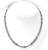 Round White CZ Silver Necklace in Sterling Silver