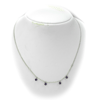 Round Violet Amethyst Silver Necklace in Sterling Silver