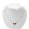 4 ct. Round/Oval Multi Color Sapphire Silver Necklace