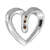 Garnet Heart Pendant in Sterling Silver