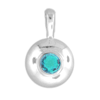 Swiss Blue Topaz Pendant in Sterling Silver