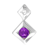 African Amethyst Pendant in Sterling Silver