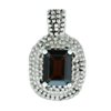 Garnet Pendant in Sterling Silver