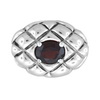 Garnet Oval Pendant in Sterling Silver