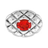 Synthetic Padparadscha Oval Pendant in Sterling Silver
