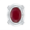 16x12 mm Ruby Oval Pendant in Sterling Silver