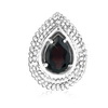 Garnet Pear Pendant in Sterling Silver