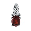 Rhodolite Garnet Oval Pendant in Sterling Silver