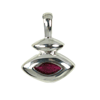 Ruby Marquise Pendant in Sterling Silver
