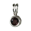 Sapphire Round Pendant in Sterling Silver