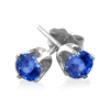 1 Ct Twt Blue Sapphire Stud Earrings in Sterling Silver