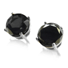 1 Ct Twt Black Diamond Stud Earrings in Sterling Silver
