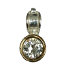 Synthetic Diamond Silver Pendant