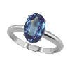 2 Carat Oval Tanzanite Ring