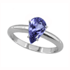 1 Carat Pear Tanzanite Ring