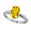 1 Carat Oval Yellow Sapphire Ring