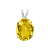 1 Carat Oval Yellow Sapphire Pendant