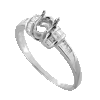 0.24 Ct VS Diamond Semi Mounting 18K White Gold