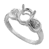 0.18 Ct VS Diamond Semi Mounting 18K White Gold