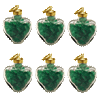 1 Carat Emerald Sterling Silver Pendant 6 Pc Set