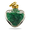 1 Carat Emerald Sterling Silver Pendant