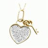 0.25 Cts. Diamond 10k Gold Necklace