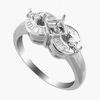 0.24ct Diamond Semi Mounting 18K White Gold