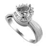 0.19ct VS Diamond Semi Mounting 18K White Gold